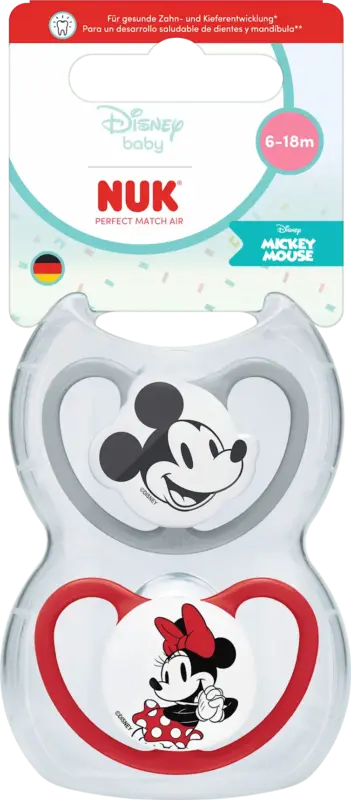 NUK Schnuller Perfect Match Air Micky/Minnie-Maus 6-18 Monate