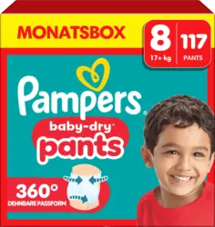 Pampers Baby Pants Baby Dry Gr. 8 Extra Large (19+ kg) Monatsbox