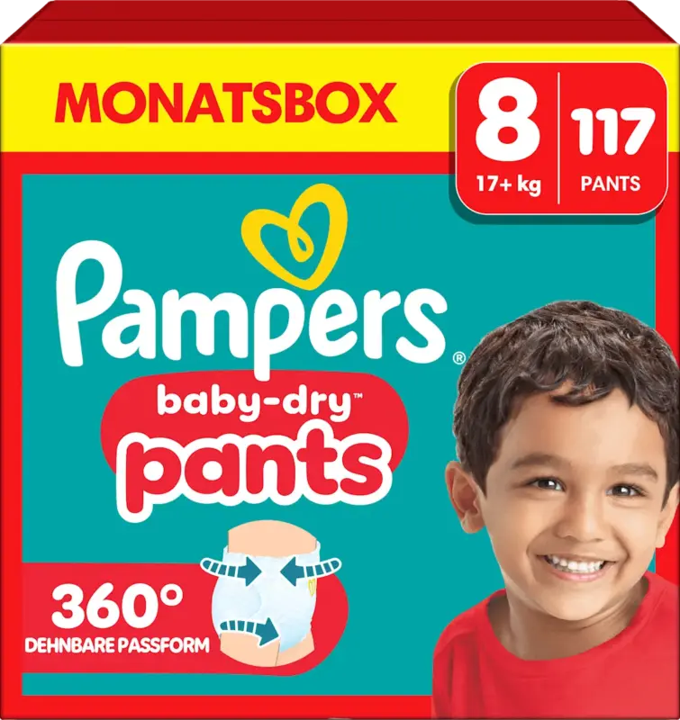 Pampers Baby Pants Baby Dry Gr. 8 Extra Large (19+ kg) Monatsbox