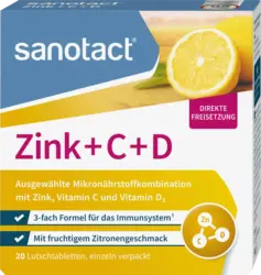 sanotact Zink + C + D Lutschtabletten