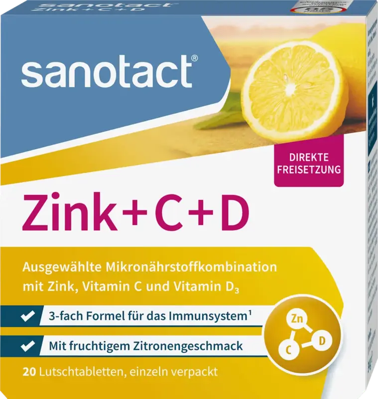 sanotact Zink + C + D Lutschtabletten