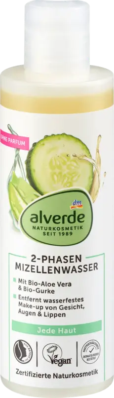 alverde NATURKOSMETIK Mizellenwasser 2-Phasen