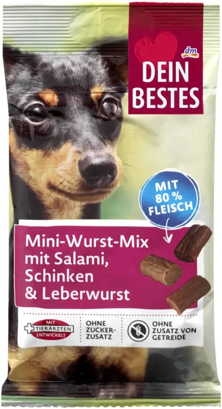 Dein Bestes Hundeleckerli Mini-Wurst-Mix mit Salami, Schinken & Leberwurst