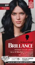 Schwarzkopf Brillance Haarfarbe 891 Blauschwarz