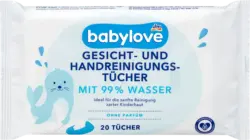 babylove Feuchtt&uuml;cher Gesicht- und Handreinigung Reisegr&ouml;&szlig;e