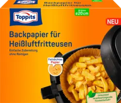 Toppits Backpapier f&uuml;r Hei&szlig;luftfritteusen