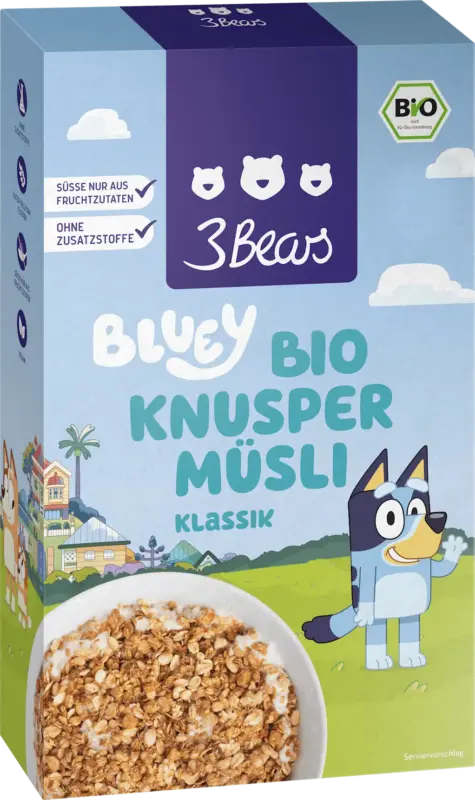 3Bears M&uuml;sli Bluey knusprig bio klassik