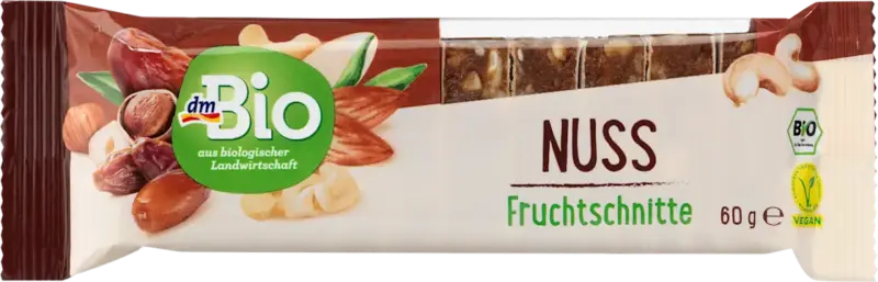 dmBio Fruchtriegel Nuss Schnitte