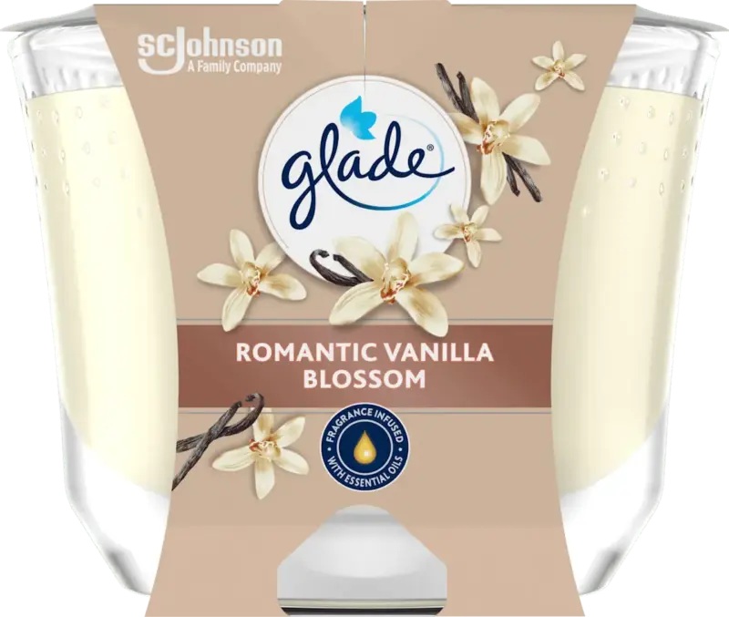 glade Duftkerze im Glas Romantic Vanilla Blossom
