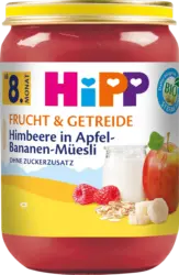 HiPP Frucht & Getreide M&uuml;sli Himbeere in Apfel und Banane ab dem 8. Monat