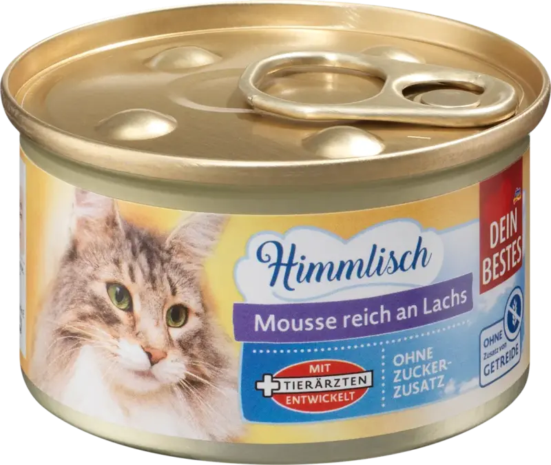 Dein Bestes Nassfutter Katze Himmlisch Mousse reich an Lachs