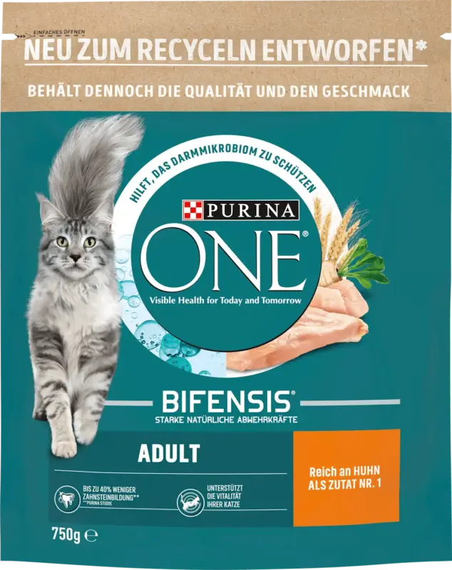 PURINA ONE Trockenfutter Katze Bifensis Adult Reich an Huhn