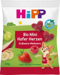 HiPP Kindersnack Mini Hafer-Herzen Erdbeere-Himbeere ab 3 Jahren