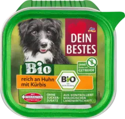 Dein Bestes Nassfutter Hund Bio reich an Huhn mit K&uuml;rbis