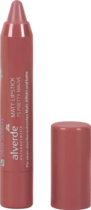 alverde NATURKOSMETIK Lippenstift Matt 75 Pretty Mauve