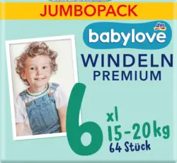 babylove Windeln Premium Gr. 6 XL (15-20 kg) Jumbopack