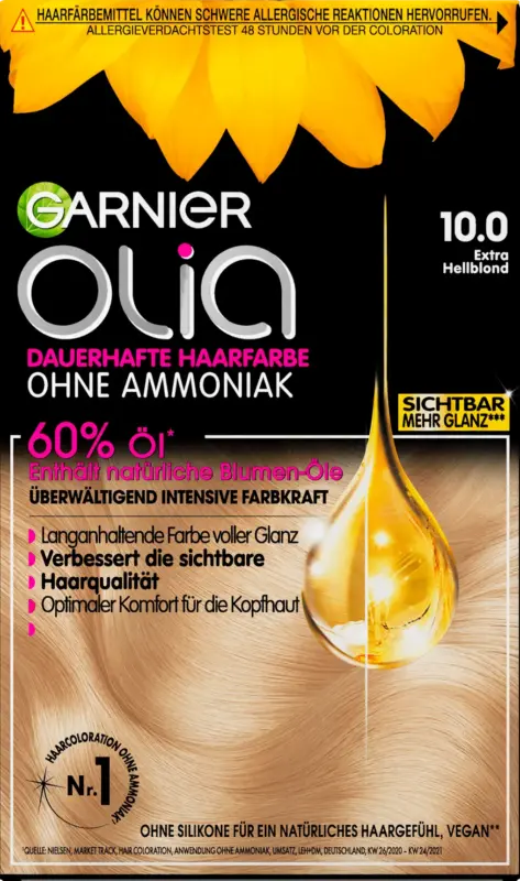GARNIER olia dauerhafte Haarfarbe - Nr. 10.0 Extra Hellblond