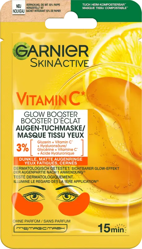 Garnier Skin Active Augenpads Vitamin C Glow Booster (1 Paar)