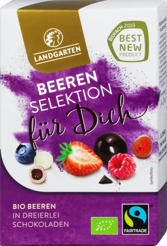 Landgarten Schokolade Dreierlei Bio Beeren Selektion f&uuml;r Dich