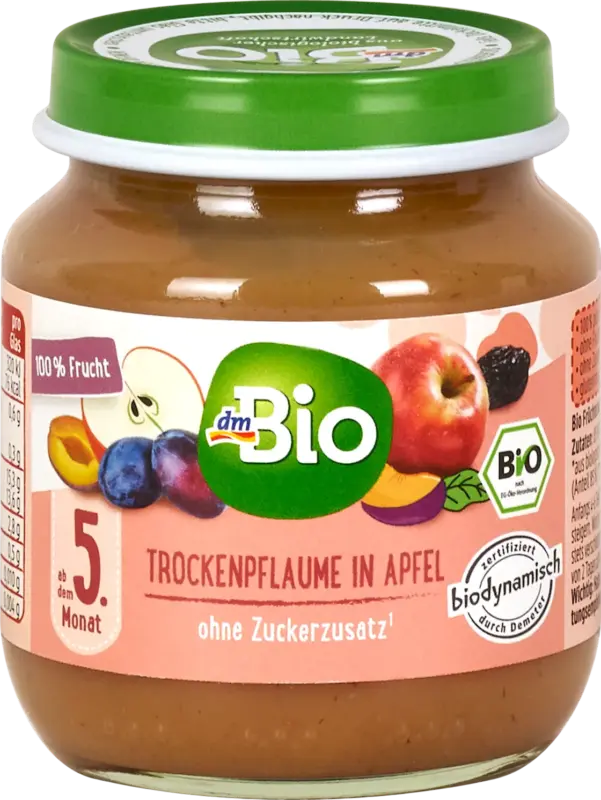dmBio Fr&uuml;chte Trockenpflaume in Apfel ab dem 5. Monat