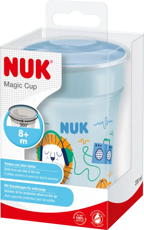 NUK Trinklernbecher Magic Cup blau 8+ Monate 230 ml