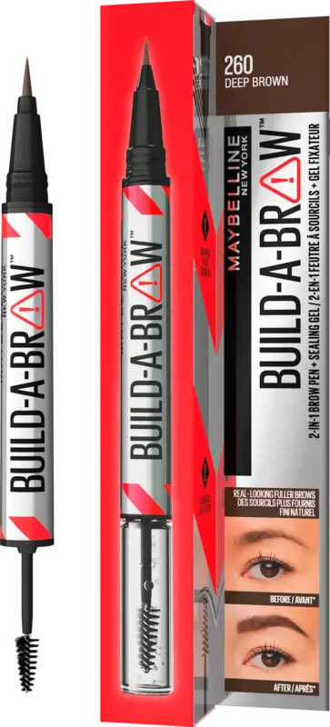 MAYBELLINE NEW YORK Augenbrauenstift Build-A-Brow 260 Deep Brown