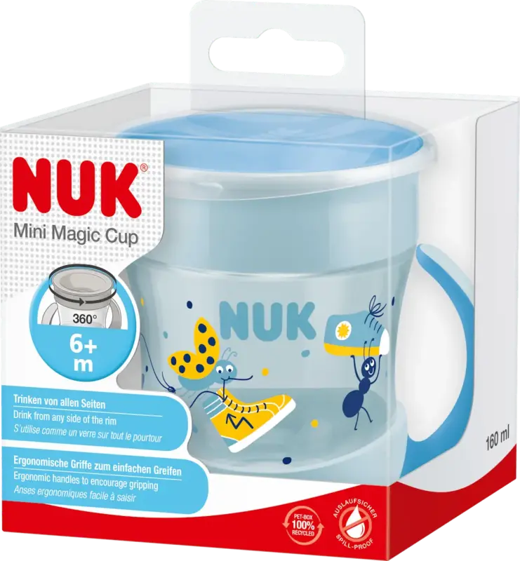 NUK Trinklernbecher Mini Magic Cup blau 6+ Monate 160 ml