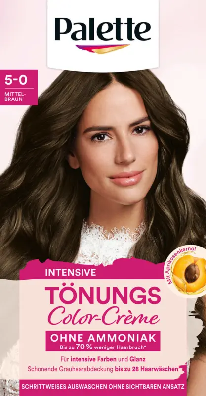 Palette Intensive Color Creme Haart&ouml;nung Color-Cr&egrave;me 5-0 Mittelbraun