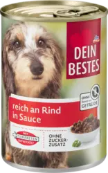 Dein Bestes Nassfutter Hund reich an Rind in Sauce