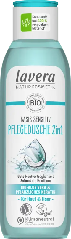 lavera NATURKOSMETIK Pflegedusche Basis Sensitiv 2in1