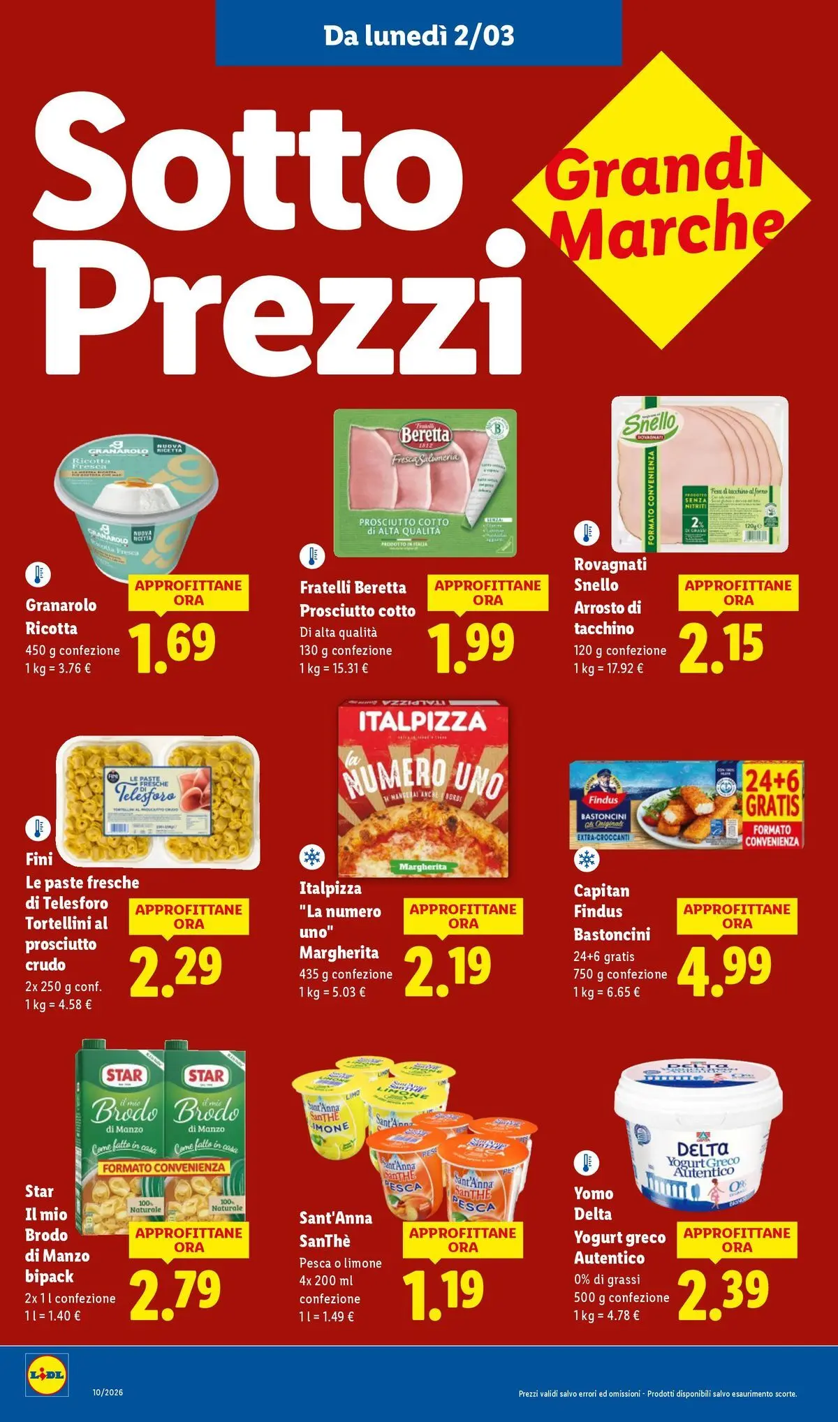 LIDL volantino della prossima settimana dal ﻿02/03/2026﻿ 📣 | Pagina: 2 | Prodotti: Prosciutto Cotto, Tacchino, Limone, Prosciutto