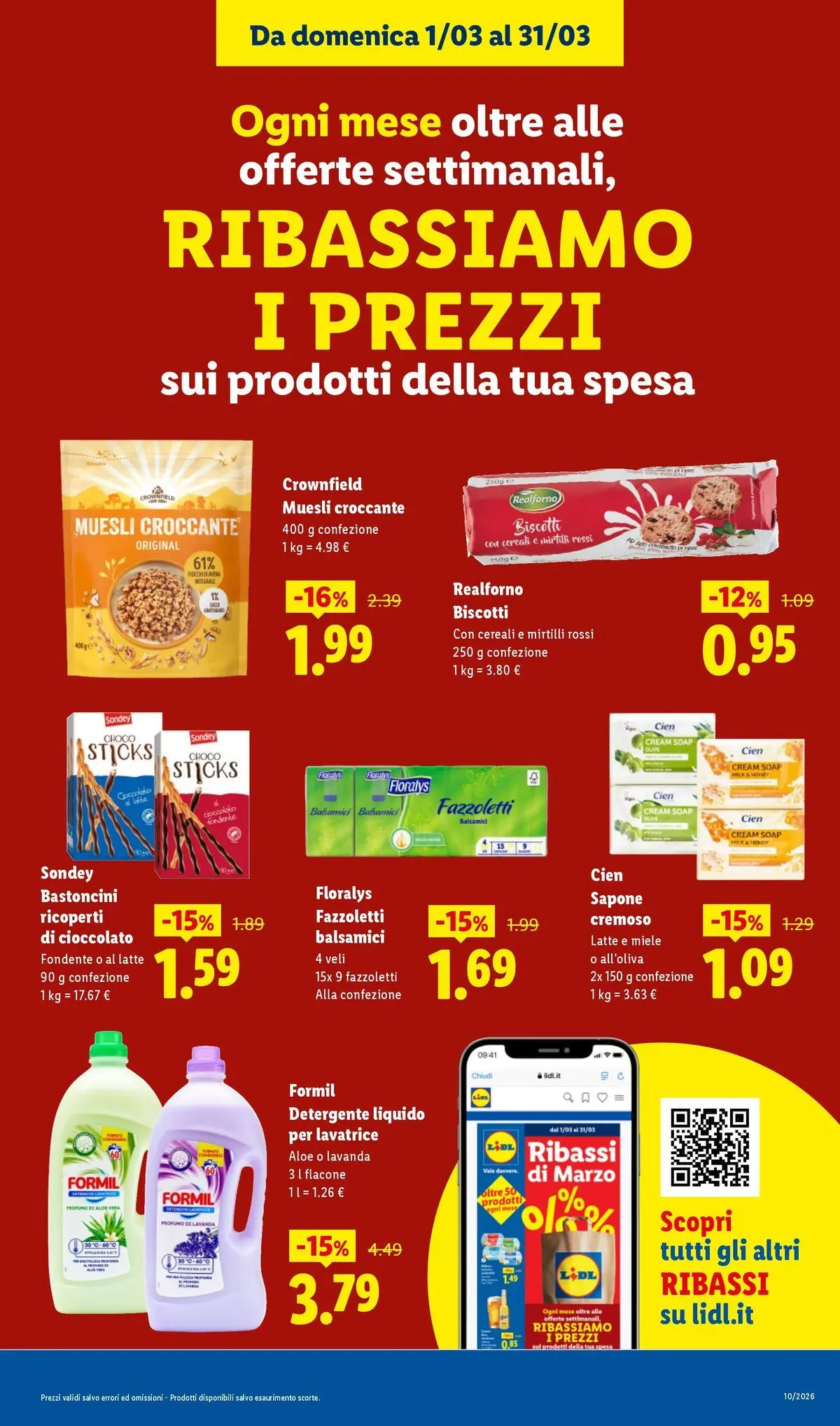 LIDL volantino della prossima settimana dal ﻿02/03/2026﻿ 📣 | Pagina: 13 | Prodotti: Cioccolato, Cereali, Biscotti, Lavatrice