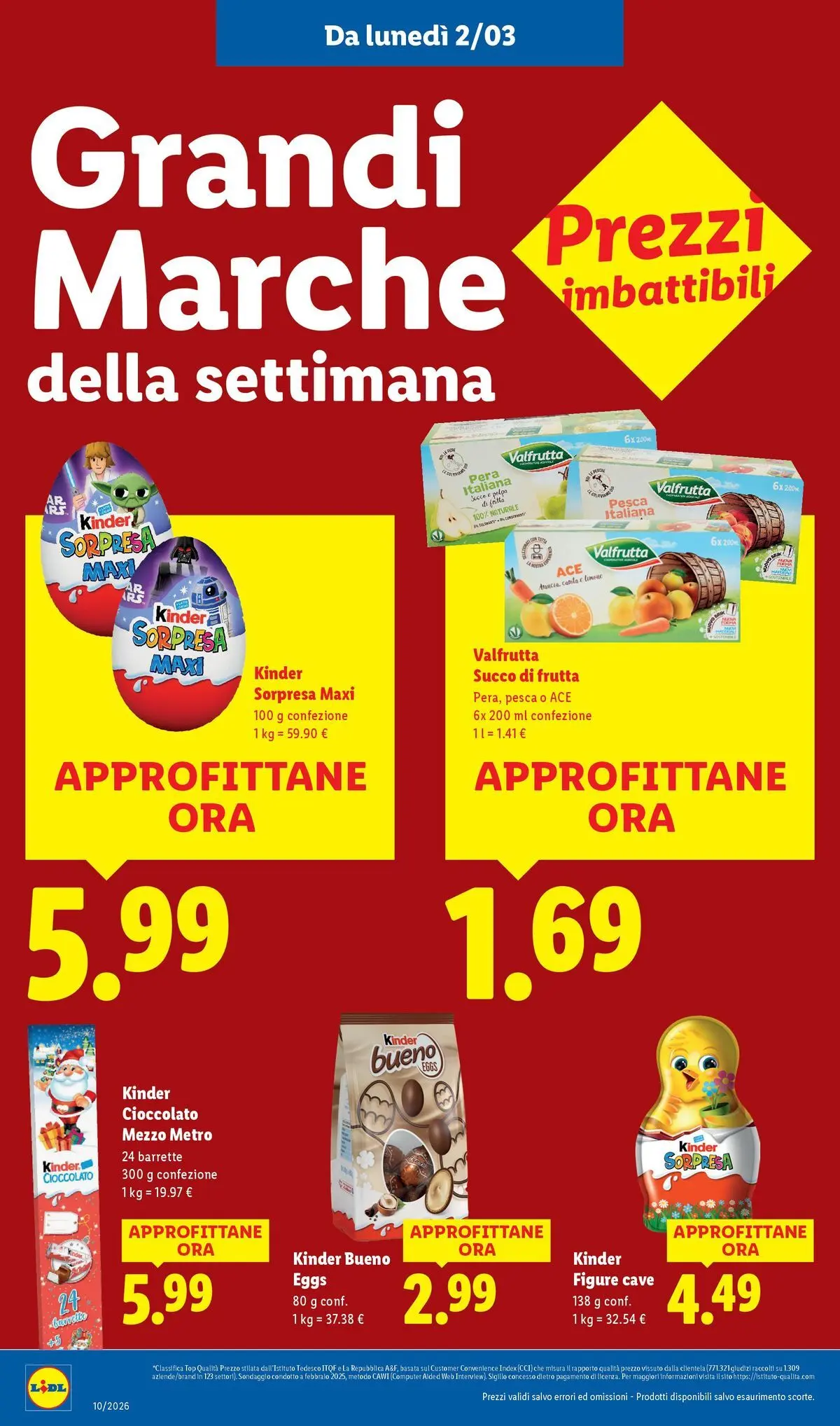 LIDL volantino della prossima settimana dal ﻿02/03/2026﻿ 📣 | Pagina: 14 | Prodotti: Cioccolato, Pesca, Pera, Succo di frutta