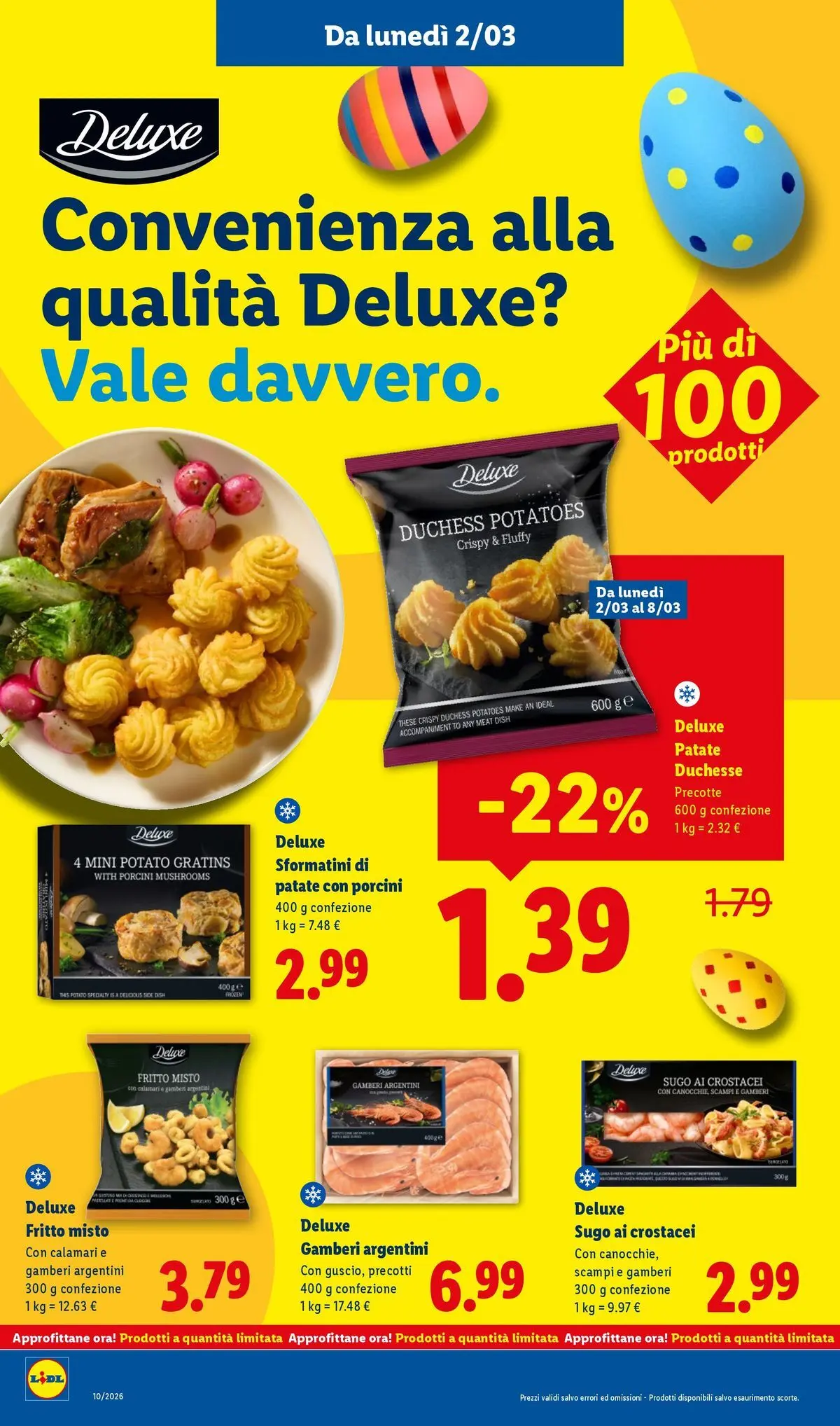 LIDL volantino della prossima settimana dal ﻿02/03/2026﻿ 📣 | Pagina: 20 | Prodotti: Gamberi, Patate, Calamari, Sugo