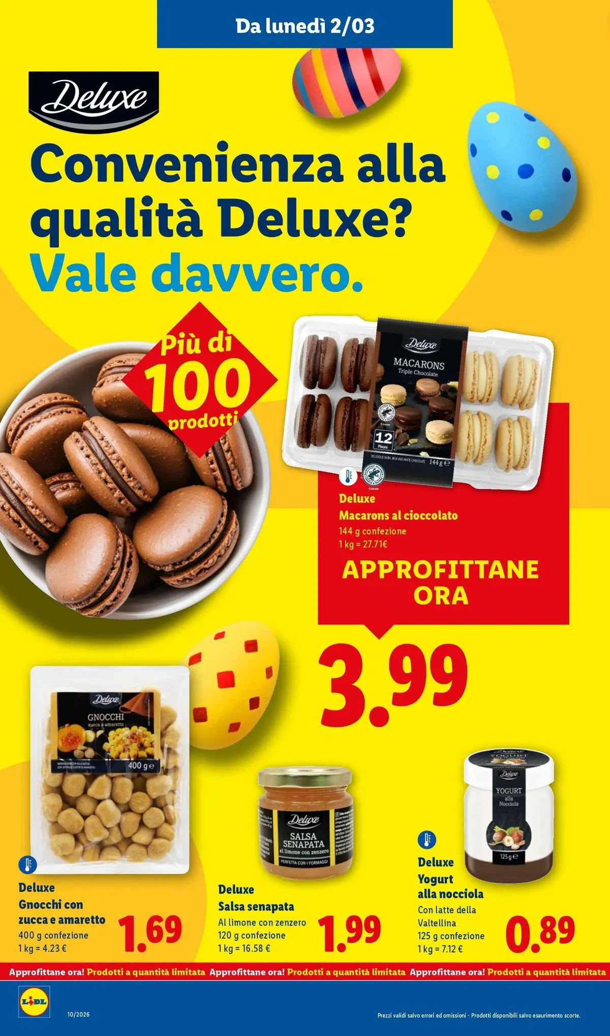 LIDL volantino della prossima settimana dal ﻿02/03/2026﻿ 📣 | Pagina: 22 | Prodotti: Yogurt, Cioccolato, Limone, Gnocchi