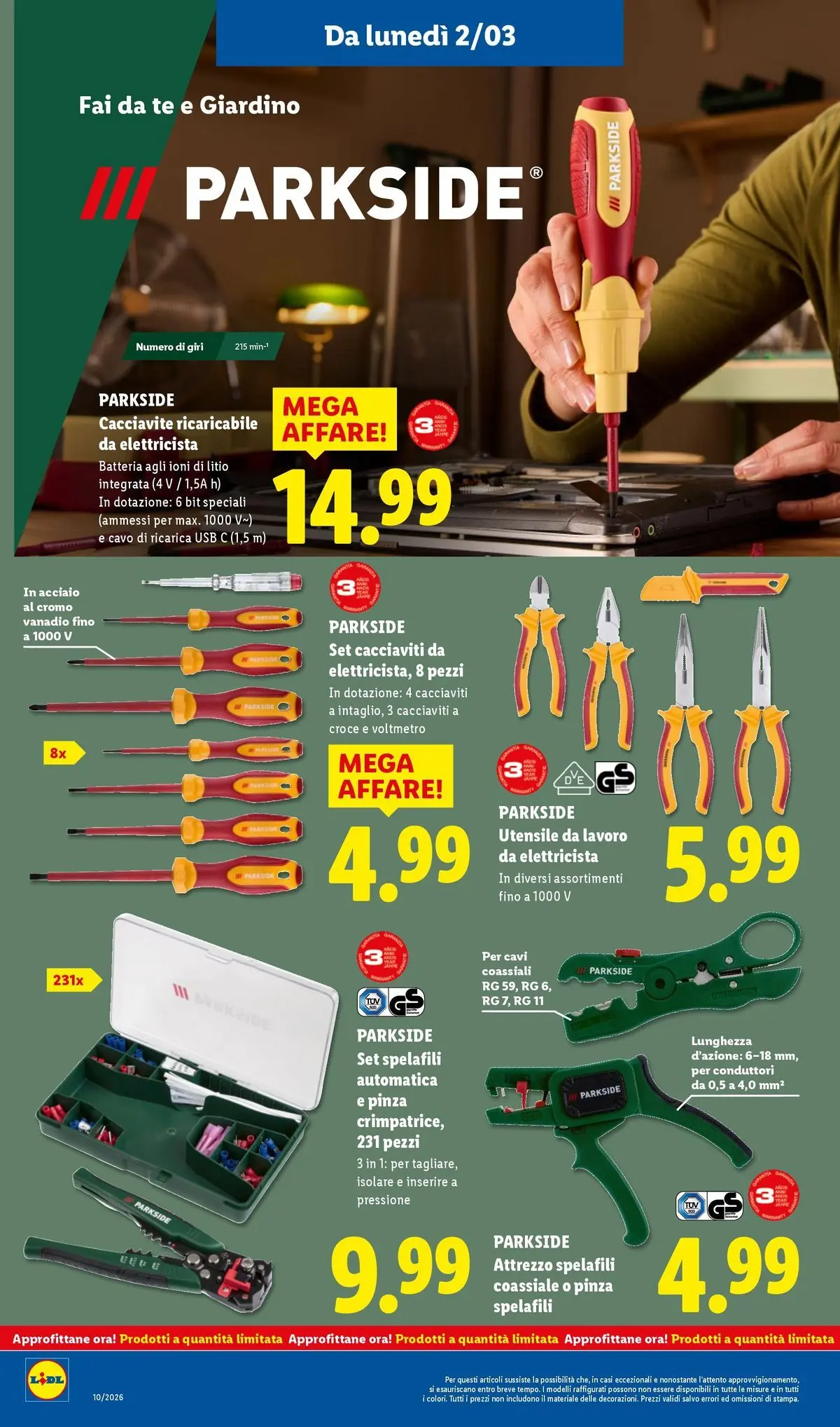 LIDL volantino della prossima settimana dal ﻿02/03/2026﻿ 📣 | Pagina: 32 | Prodotti: Tè, Cavo, Cacciavite, USB