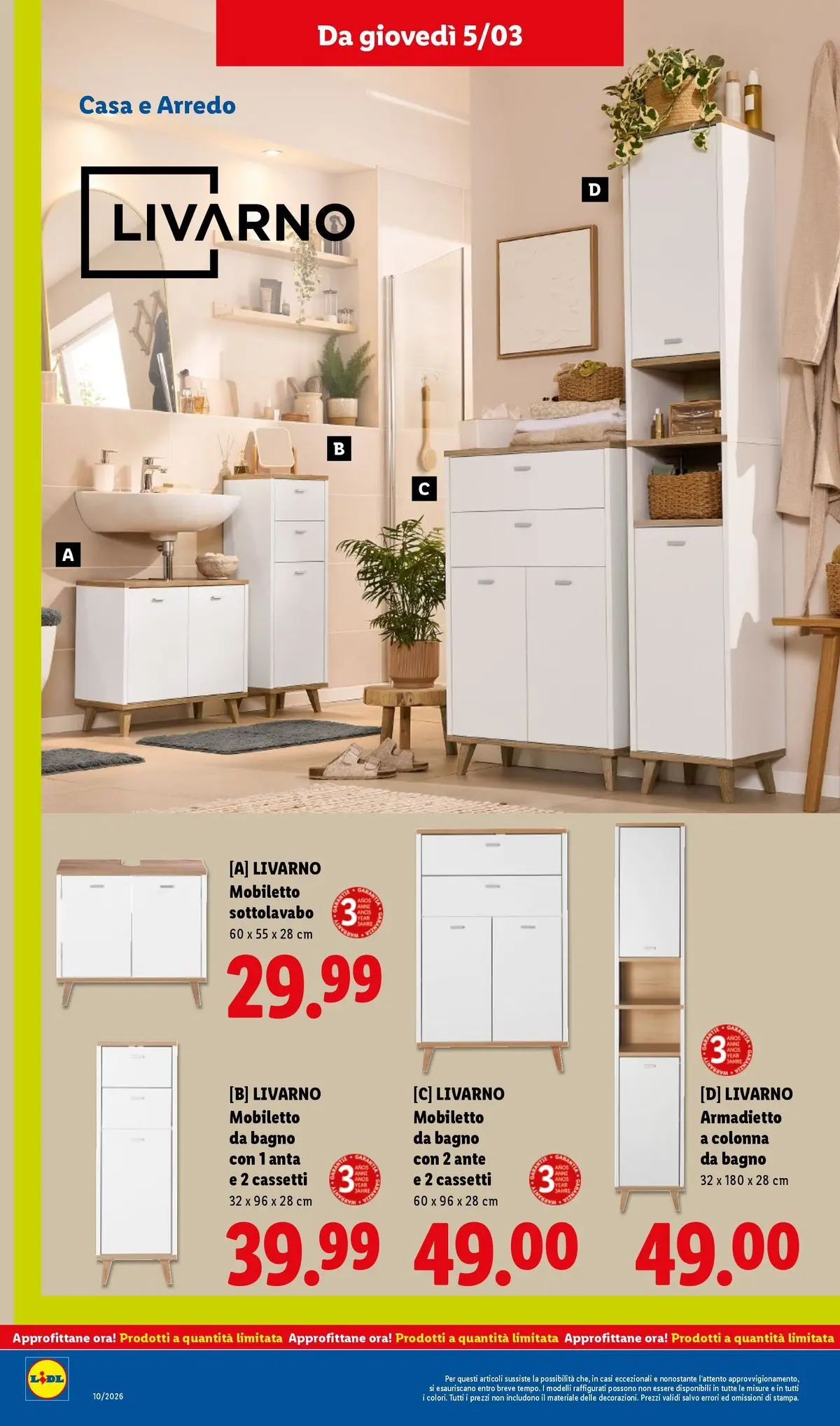 LIDL volantino della prossima settimana dal ﻿02/03/2026﻿ 📣 | Pagina: 51 | Prodotti: Armadietto, Bagno