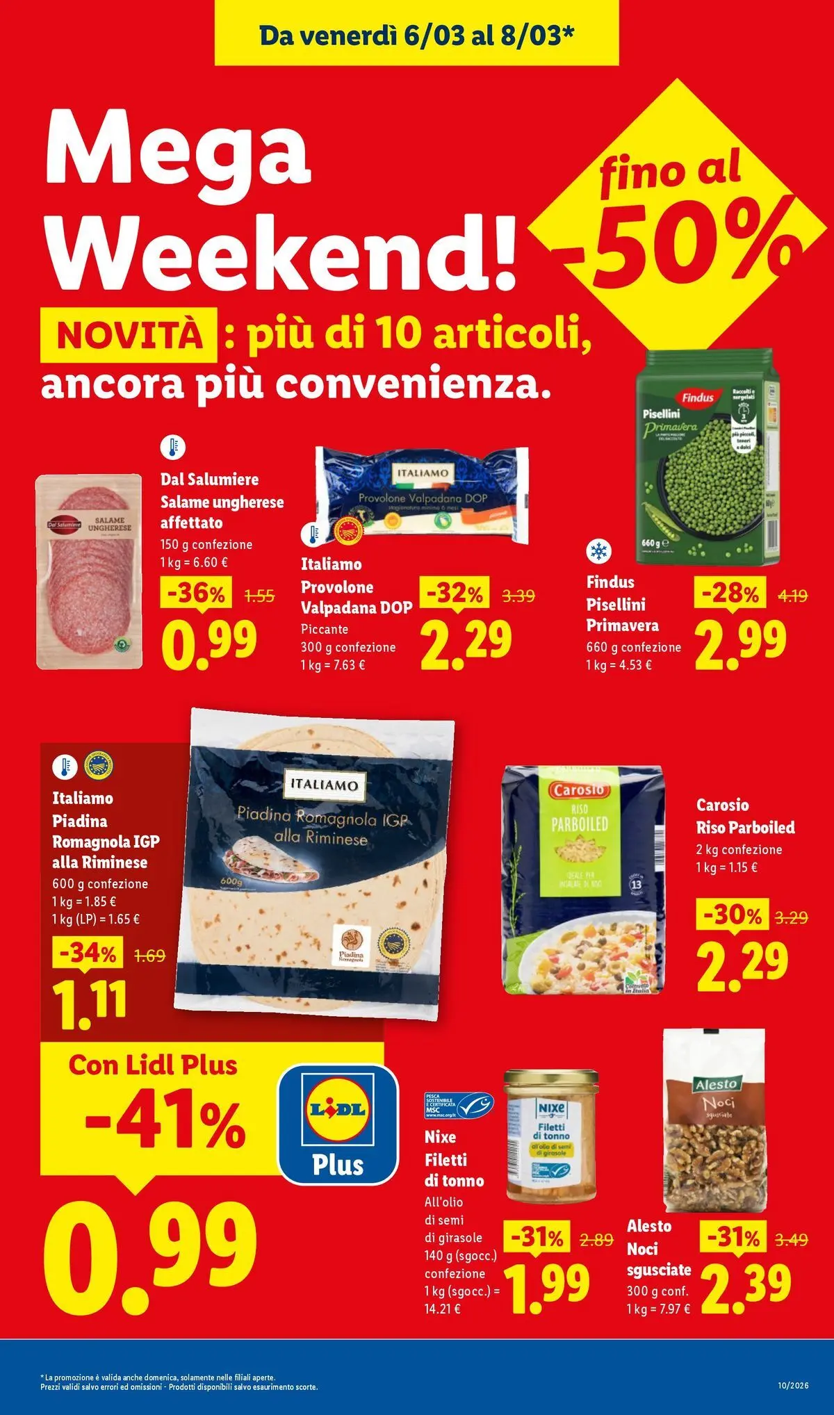LIDL volantino della prossima settimana dal ﻿02/03/2026﻿ 📣 | Pagina: 56 | Prodotti: Riso, Pesca, Noci, Piadina