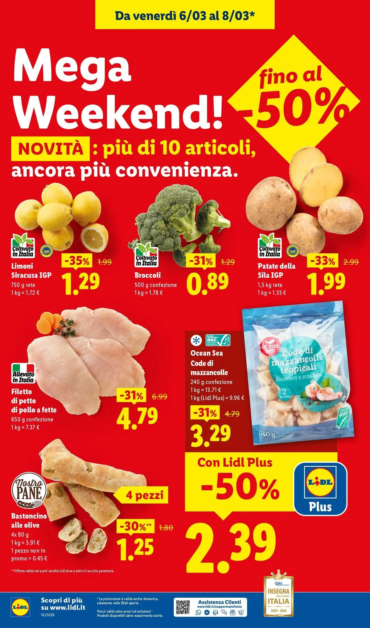 LIDL volantino della prossima settimana dal ﻿02/03/2026﻿ 📣 | Pagina: 57 | Prodotti: Petto di Pollo, Patate, Mazzancolle, Olive