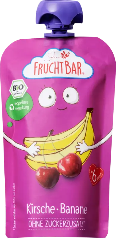 FruchtBar Quetschie Bio Kirsche und Banane ab 6 Monaten