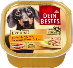 Dein Bestes Nasfutter Hund Exquisit 60 % Huhn mit Filetst&uuml;ckchen