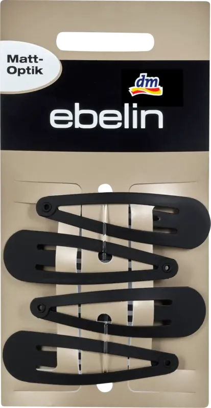 ebelin Haarspangen schwarz Matt-Optik