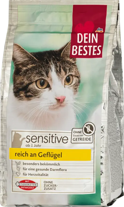 Dein Bestes Trockenfutter Katze sensitive 1+ reich an Gefl&uuml;gel