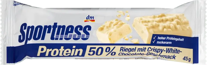 Sportness Proteinriegel Crispy White Chocolate