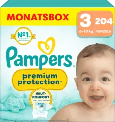 Pampers Windeln Premium Protection Gr. 3 Midi (6-10 kg), Monatsbox