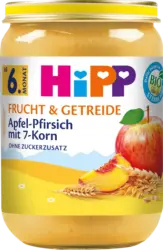 HiPP Frucht & Getreide Apfel-Pfirsich mit 7-Korn ab dem 6.Monat