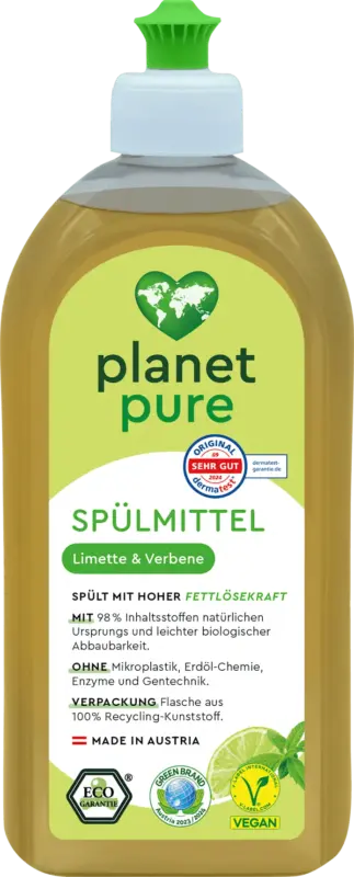 planet pure Sp&uuml;lmittel Limette & Verbene