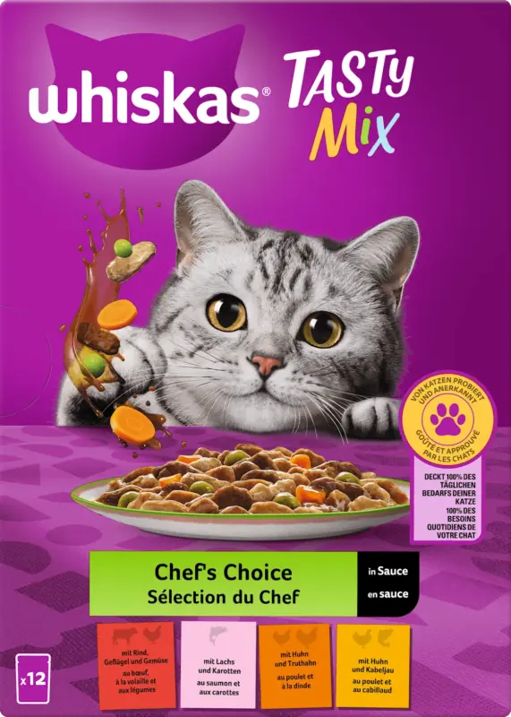 Whiskas Nassfutter Katze Tasty Mix Chef's Choice