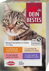 Dein Bestes Nassfutter Katze Beutel-Variation in Gelee