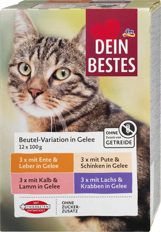 Dein Bestes Nassfutter Katze Beutel-Variation in Gelee